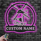 Personalized Windmill Metal Wall Signs With RGB Led Light