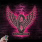 Personalized Winged Wheel Motocross Biker, Metal Wall Signs With RGB Led Light