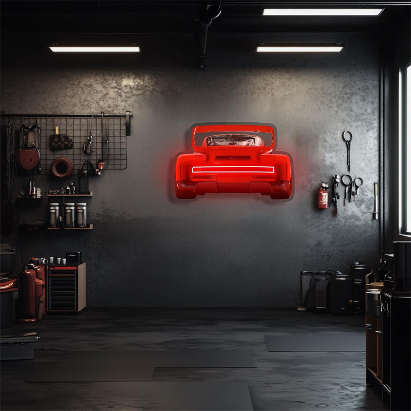 UV Printed Neon Supercar Wall Art – Modern Automotive Canvas for Gamer Room & Man Cave