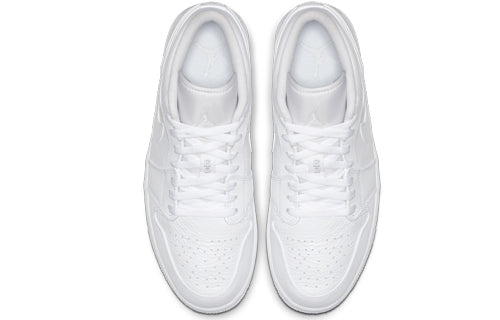 Jordan 1 Low Triple White Leather Sneakers (2019) – 553558-111