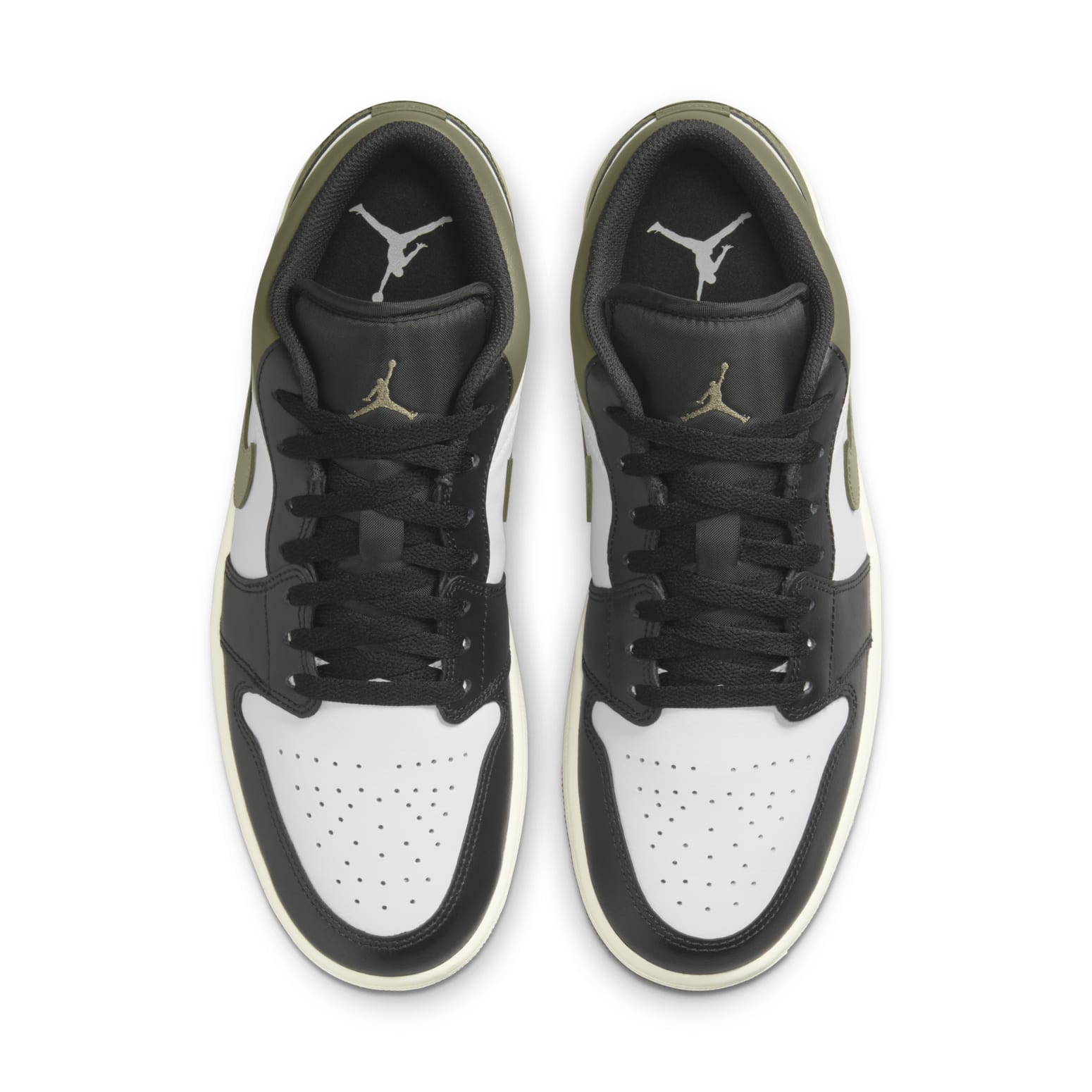Jordan 1 Low Black Toe Medium Olive – 553558-092