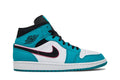 Air Jordan 1 Mid South Beach Turbo Green Black Hyper Pink Orange Peel 852542-306