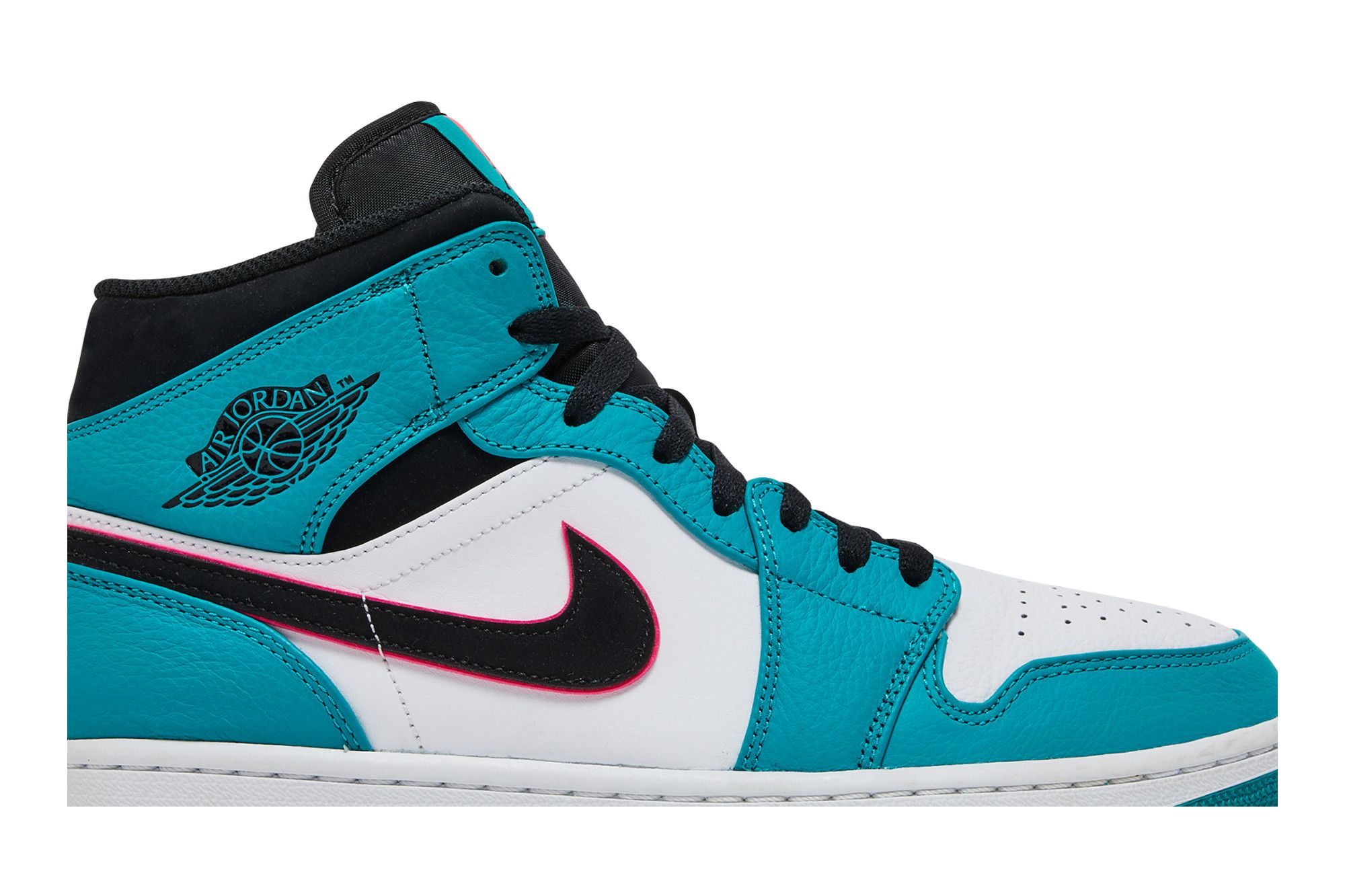 Air Jordan 1 Mid South Beach Turbo Green Black Hyper Pink Orange Peel 852542-306
