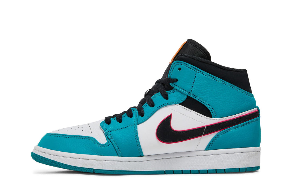 Air Jordan 1 Mid South Beach Turbo Green Black Hyper Pink Orange Peel 852542-306