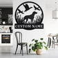 Custom Name Dog Hunter Name Sign Decoration For Room, Metal Wall Signs With RGB Led Light