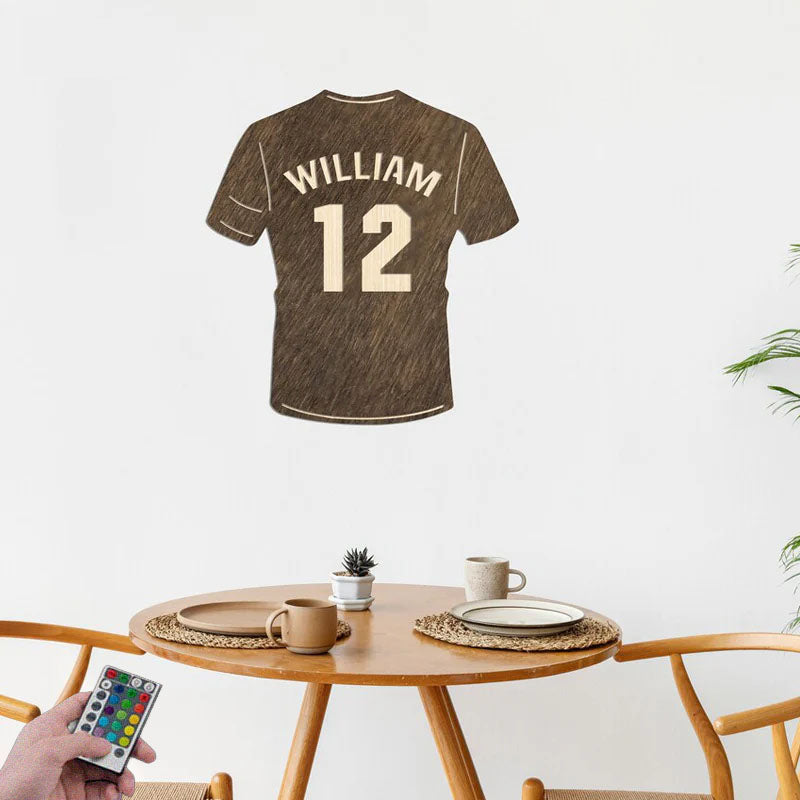 Custom Name Football Name Sign, Metal Wall Signs With RGB Led Light