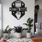 Custom Name Football Player Name Sign Decoration, Metal Wall Signs With RGB Led Light