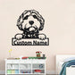 Custom Name Goldendoodle Name Sign Decoration For Dog Room, Metal Wall Signs With RGB Led Light