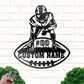 Personalized Football Player, Metal Wall Signs With RGB Led Light