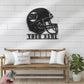 Personalized Helmet American Football, Metal Wall Signs With RGB Led Light