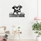Personalized Miniature Schnauzer Dog, Metal Wall Signs With RGB Led Light