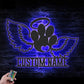 Personalized Pet Wings Memorial Name Date, Metal Wall Signs With RGB Led Light