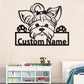Personalized Yorkie Dog, Metal Wall Signs With RGB Led Light