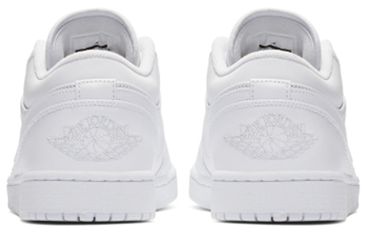 Jordan 1 Low Triple White Leather Sneakers (2019) – 553558-111