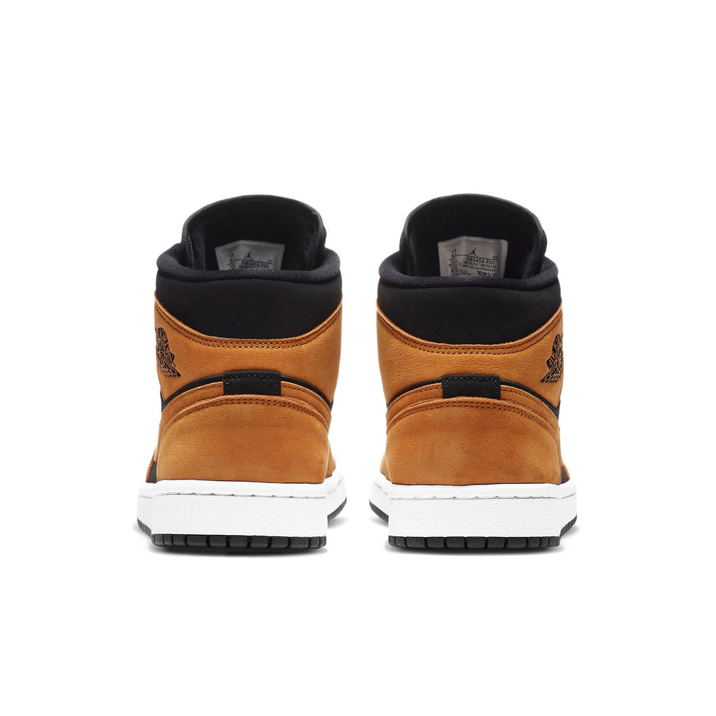 Women's Air Jordan 1 Mid Desert Ochre Leather Trainers - DB5453-700
