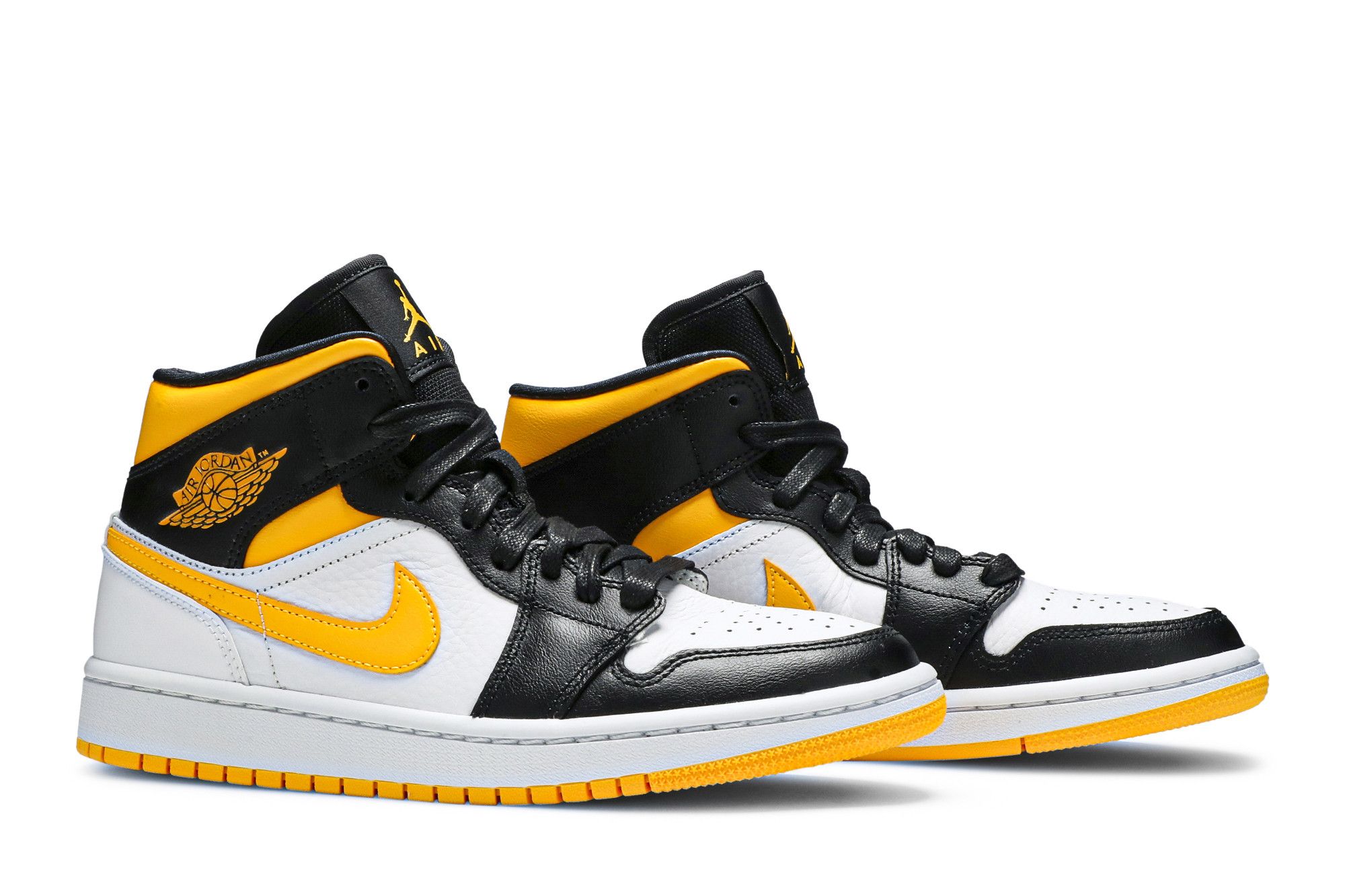 Women's Air Jordan 1 Mid Laser Orange Black Sneakers - CV5276-107