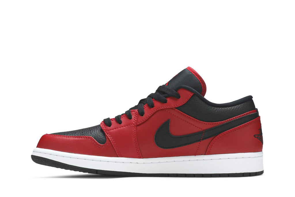 Air Jordan 1 Low Reverse Bred Pebbled Swoosh (553558-605)