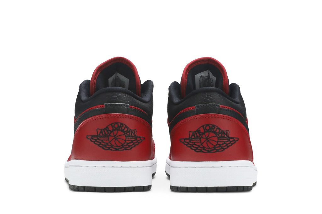 Air Jordan 1 Low Reverse Bred Pebbled Swoosh (553558-605)