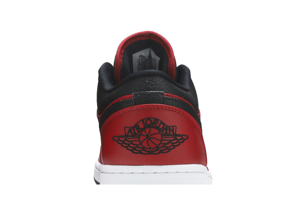 Air Jordan 1 Low Reverse Bred Pebbled Swoosh (553558-605)