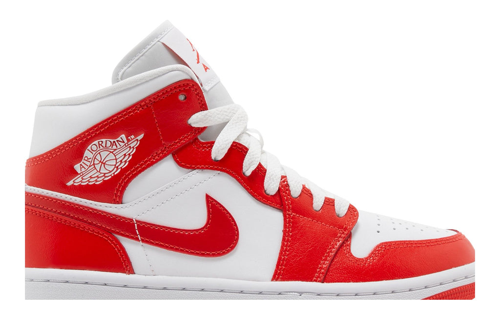 Women's Air Jordan 1 Mid Syracuse White Habanero Red BQ6472-116