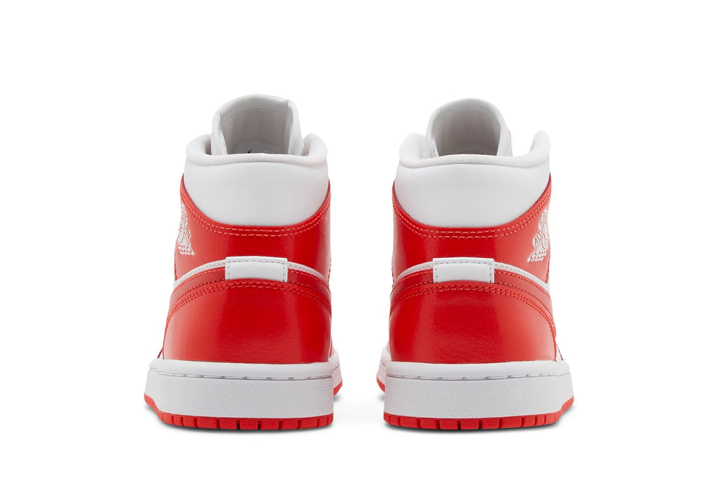 Women's Air Jordan 1 Mid Syracuse White Habanero Red BQ6472-116