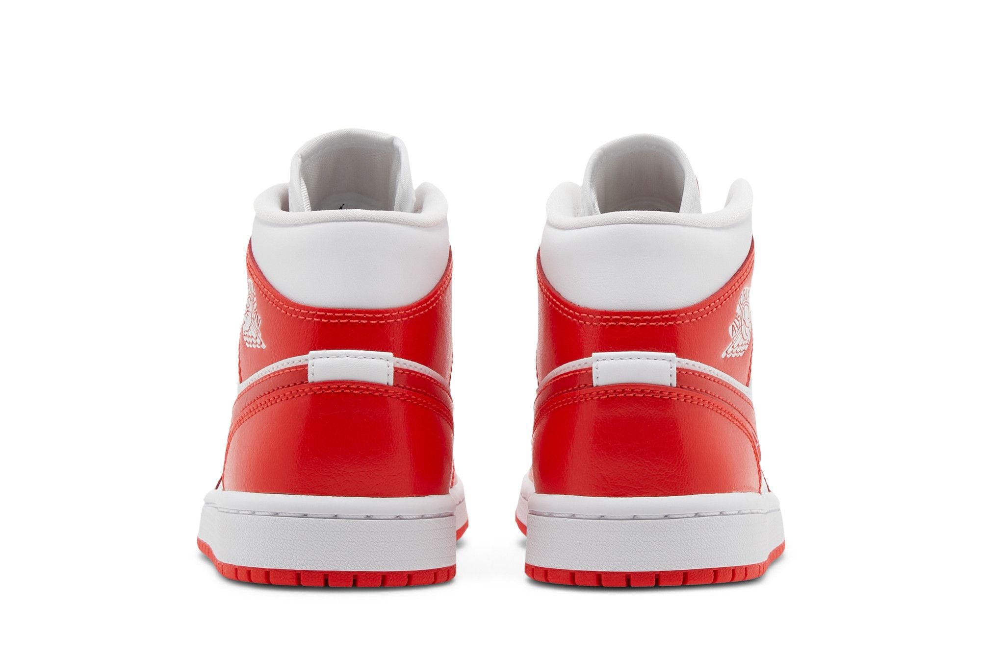 Women's Air Jordan 1 Mid Syracuse White Habanero Red BQ6472-116
