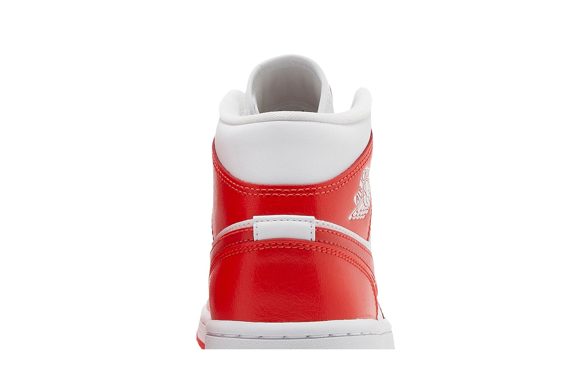 Women's Air Jordan 1 Mid Syracuse White Habanero Red BQ6472-116