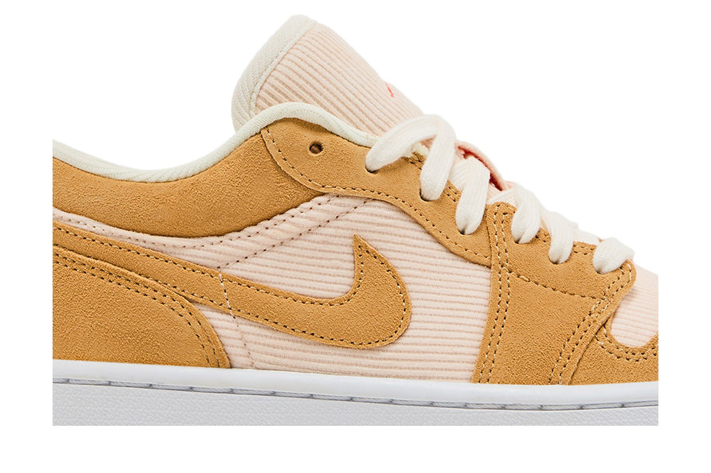Women's Air Jordan 1 Low SE Twine Orange Quartz Corduroy Sneakers DH7820-700
