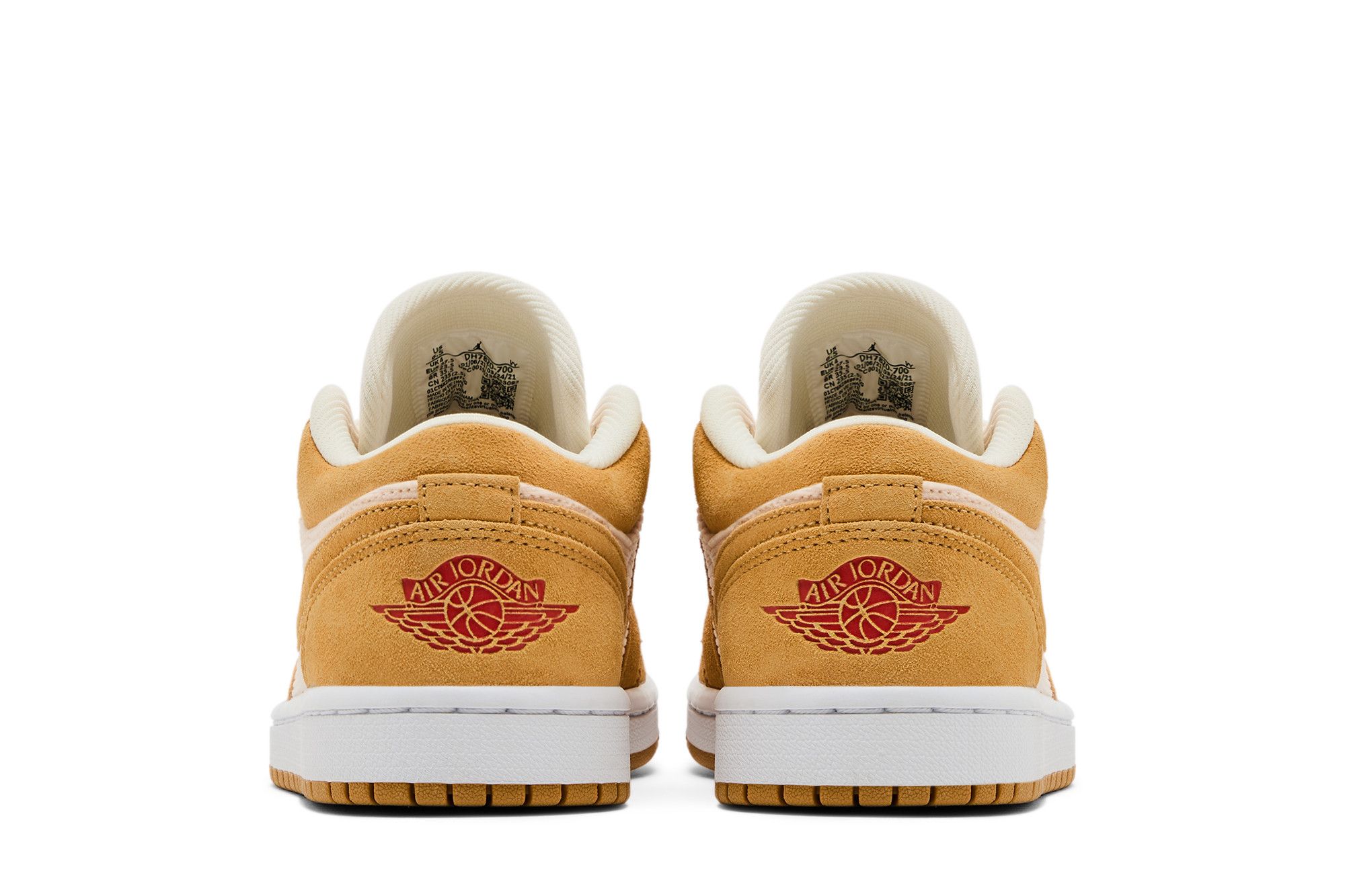 Women's Air Jordan 1 Low SE Twine Orange Quartz Corduroy Sneakers DH7820-700