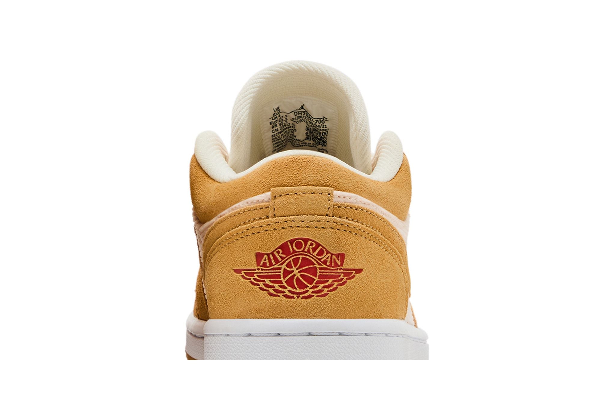 Women's Air Jordan 1 Low SE Twine Orange Quartz Corduroy Sneakers DH7820-700