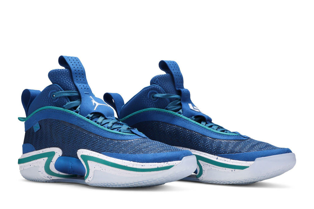 Jordan 36 SE Luka Doncic PE DJ4483-400 Blue Jay White Mardi Gras