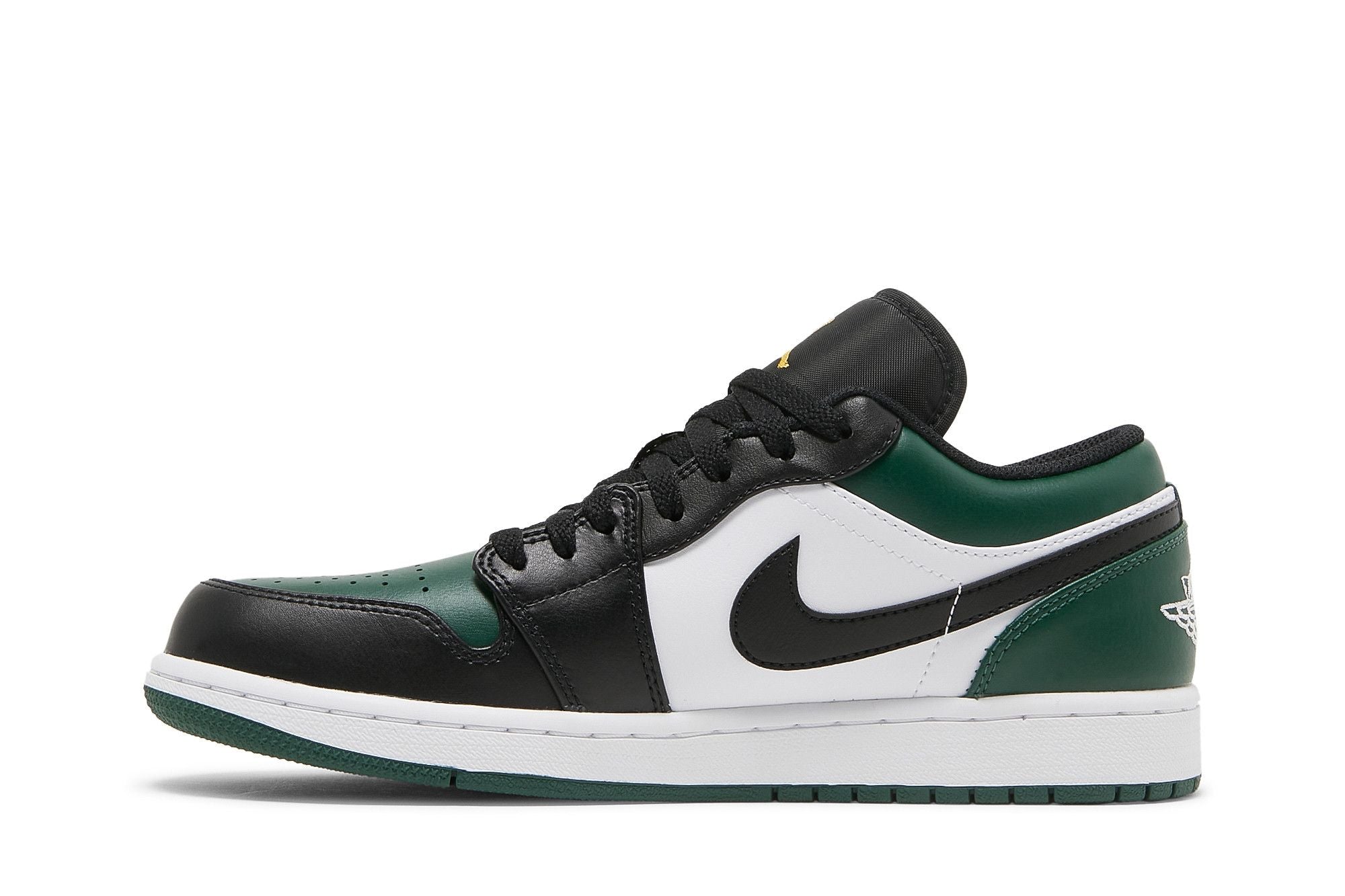 Jordan 1 Low Green Toe Sneakers - Noble Green/White/Black - 553558-371