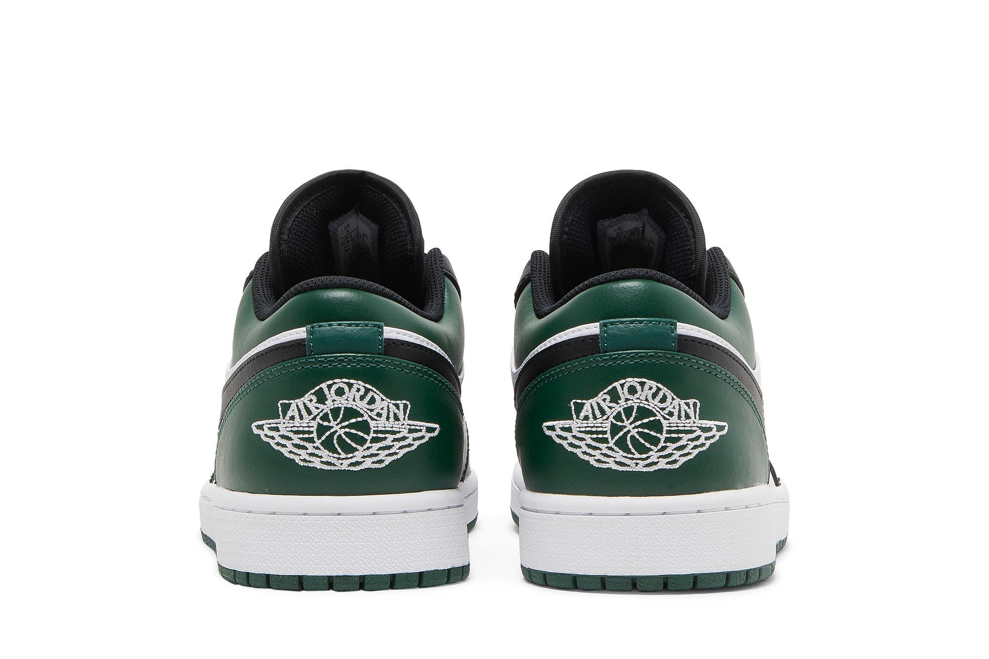 Jordan 1 Low Green Toe Sneakers - Noble Green/White/Black - 553558-371
