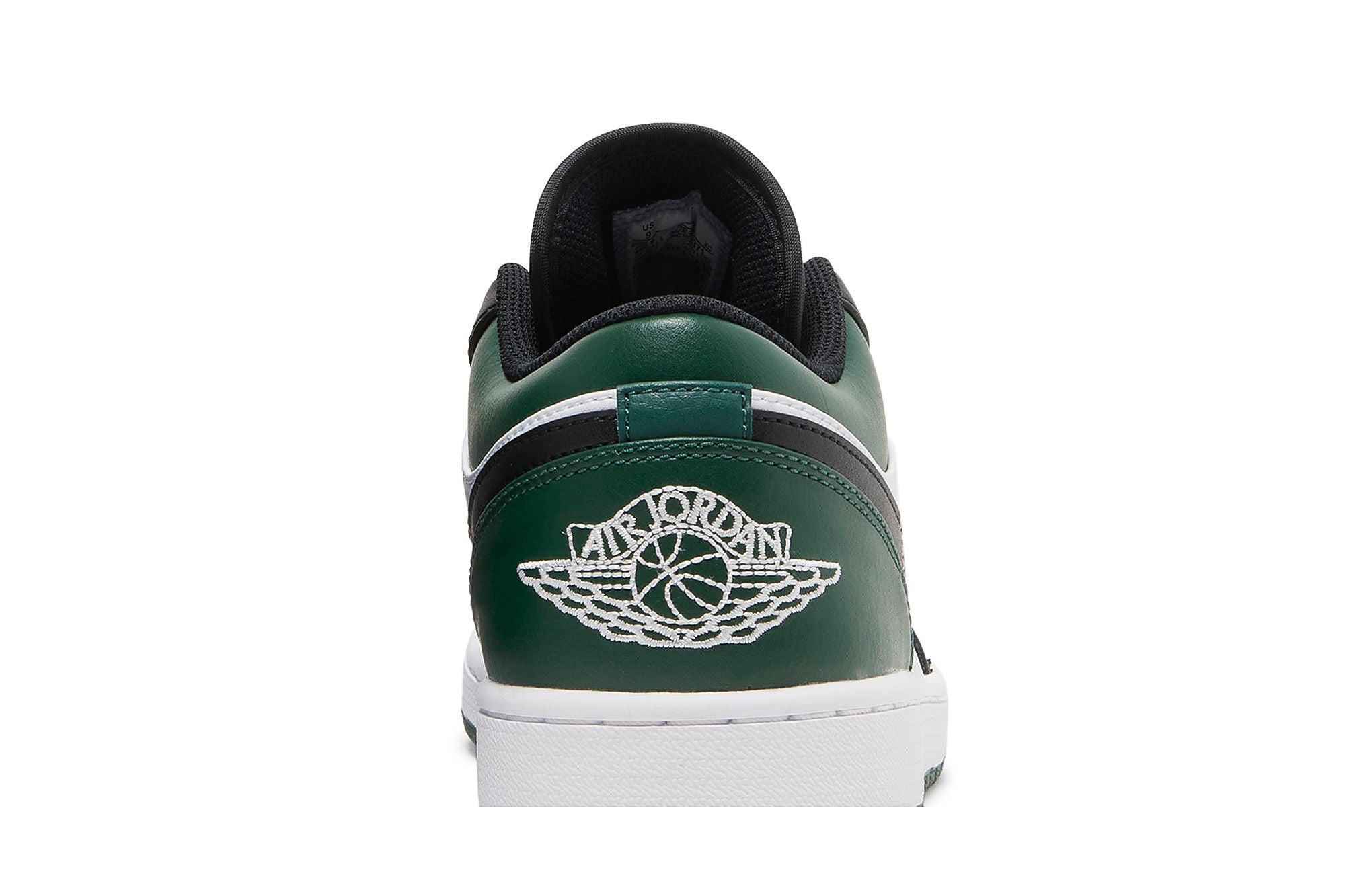 Jordan 1 Low Green Toe Sneakers - Noble Green/White/Black - 553558-371