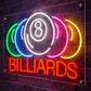 8 Ball Billiards LED Neon Sign – Multicolor Acrylic Wall Decor Light