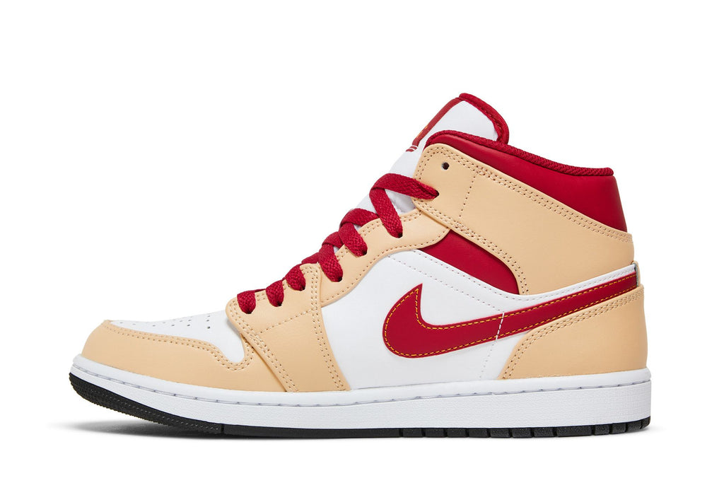 Air Jordan 1 Mid Light Curry Cardinal 554724-201