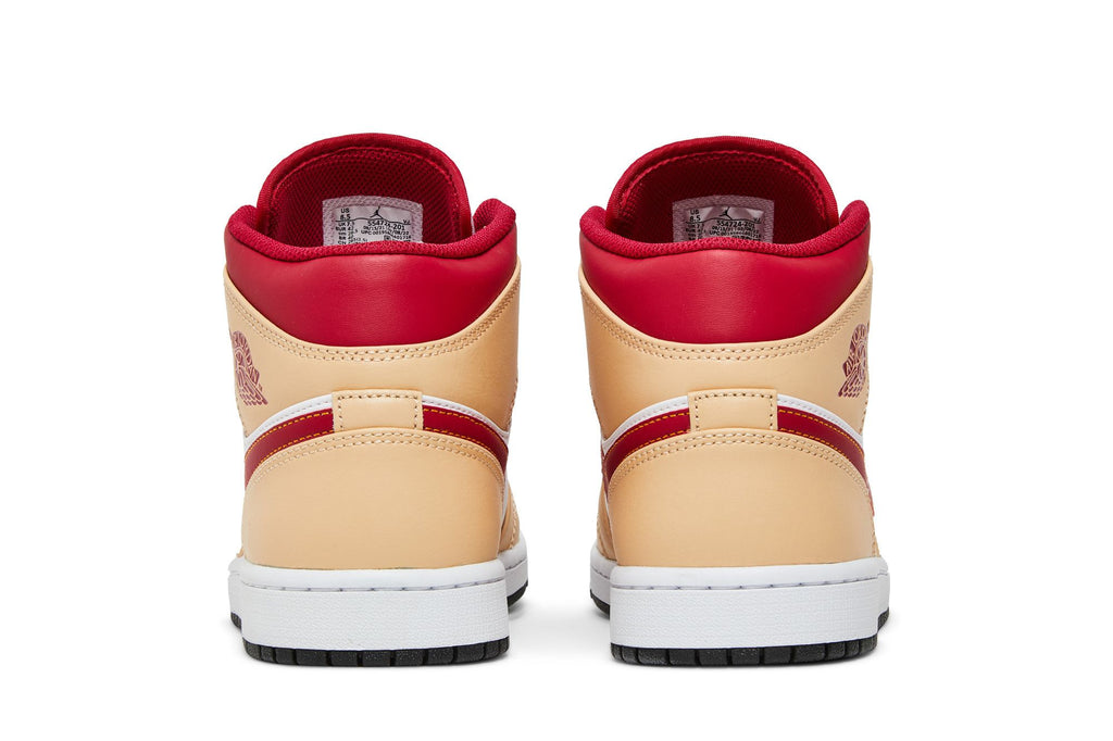 Air Jordan 1 Mid Light Curry Cardinal 554724-201