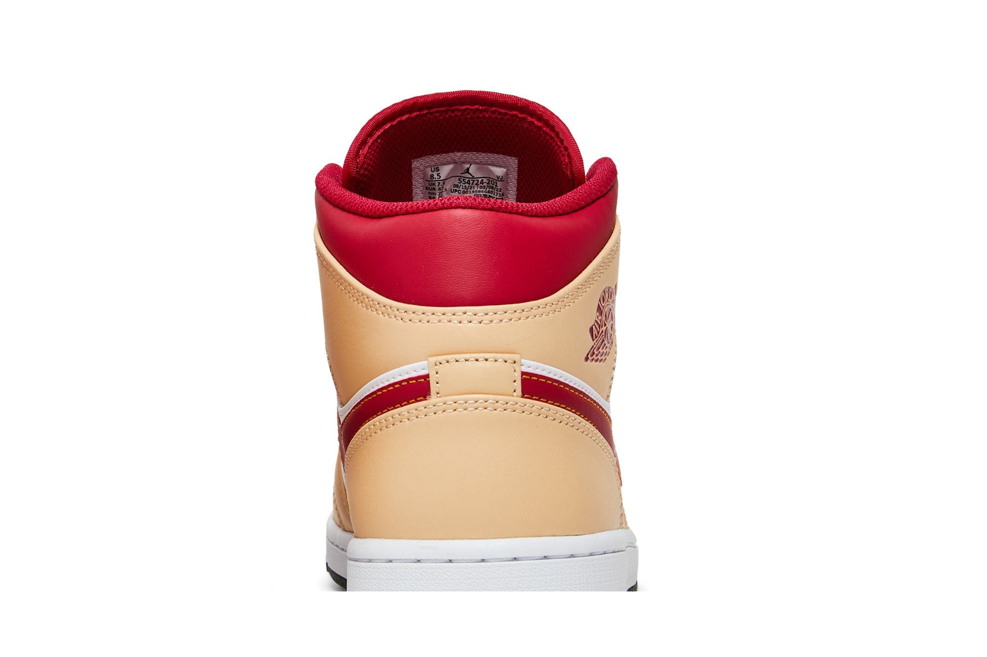 Air Jordan 1 Mid Light Curry Cardinal 554724-201