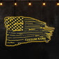 America Flag Crack Special Style - Led Light Metal - Owls Matrix LTD