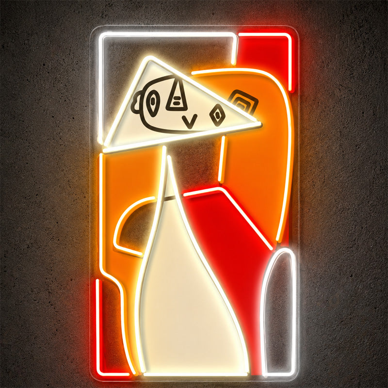 Abstract Neon Art - Geometric Figure LED Wall Decor
