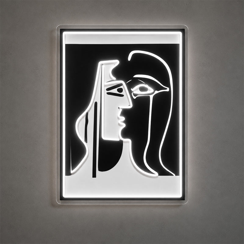 Abstract Neon Art - Minimal Face LED Wall Decor Sign
