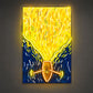 Abstract Neon Art - Van Gogh Style Boat Wall Decor
