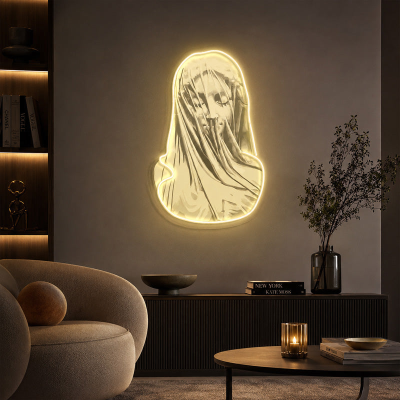 Abstract Neon Art - Veiled Muse LED Wall Decor Sign

