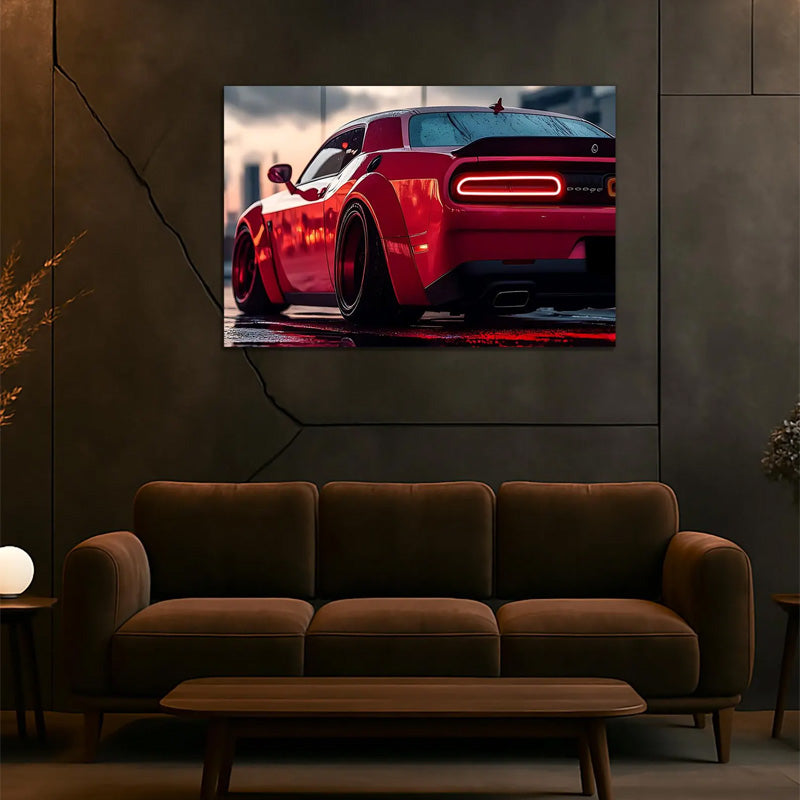 Acrylic UV-Printed Car Poster with Integrated Neon LED Lighting