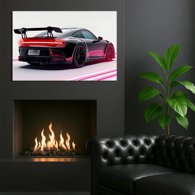 Acrylic UV-Printed LED Car Poster – Backlit Neon Wall Decor