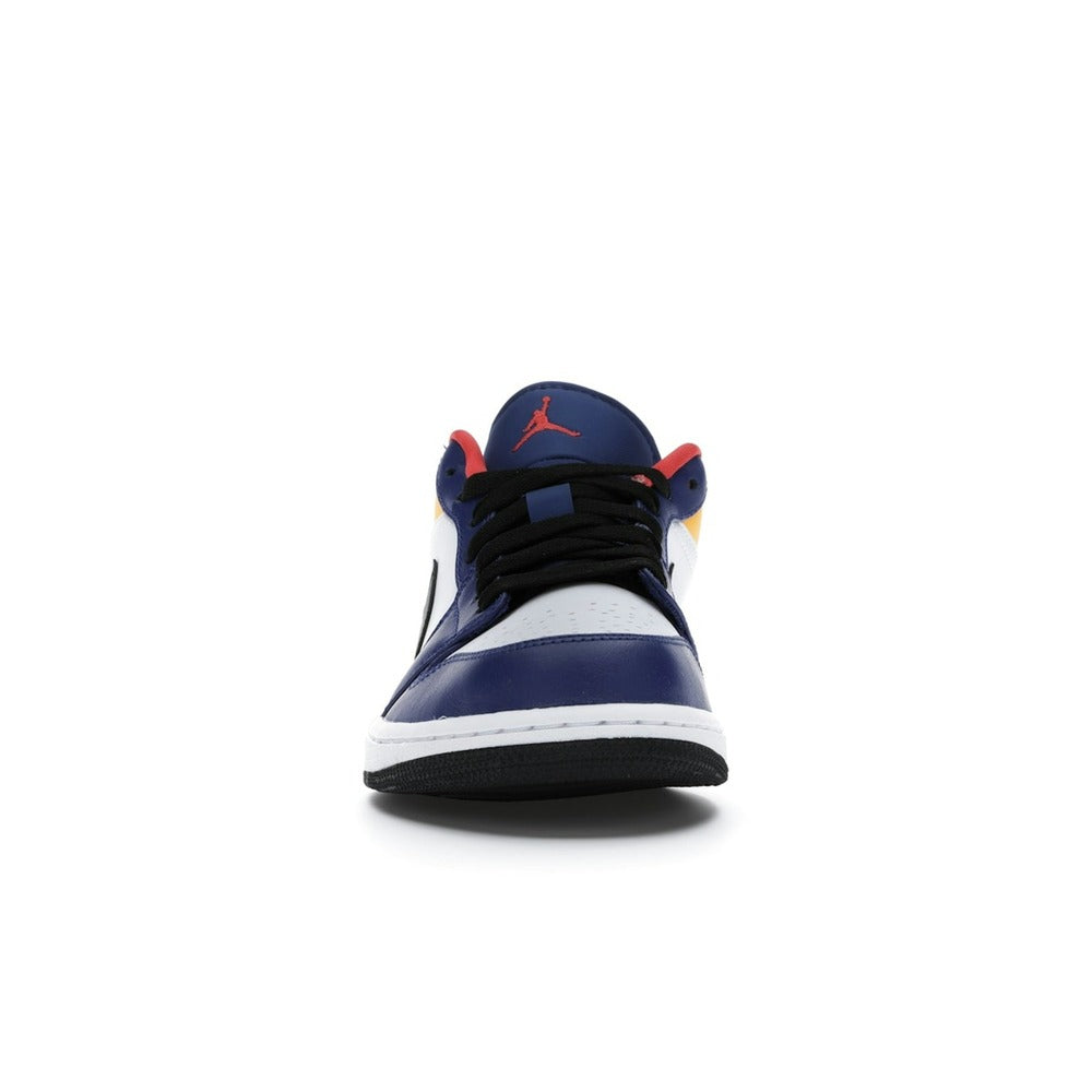 Air Jordan 1 Low White-Royal Blue-Yellow 553558-123