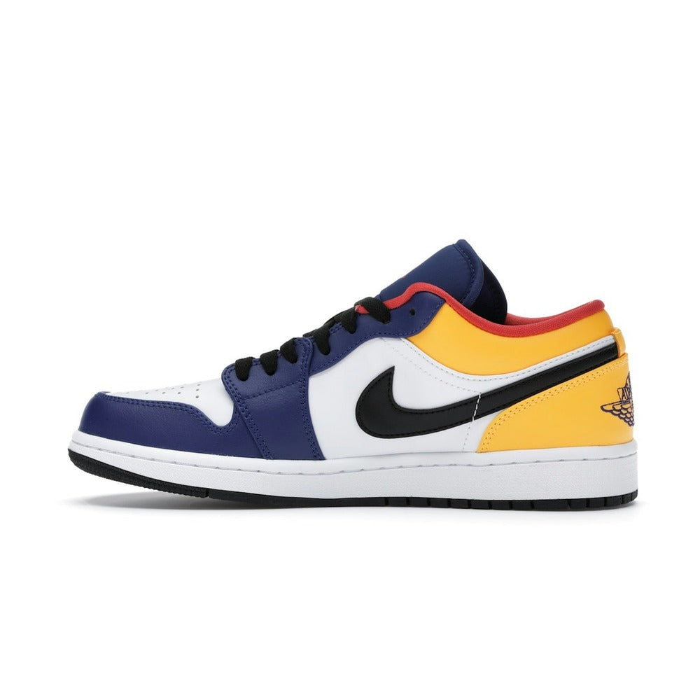 Air Jordan 1 Low White-Royal Blue-Yellow 553558-123