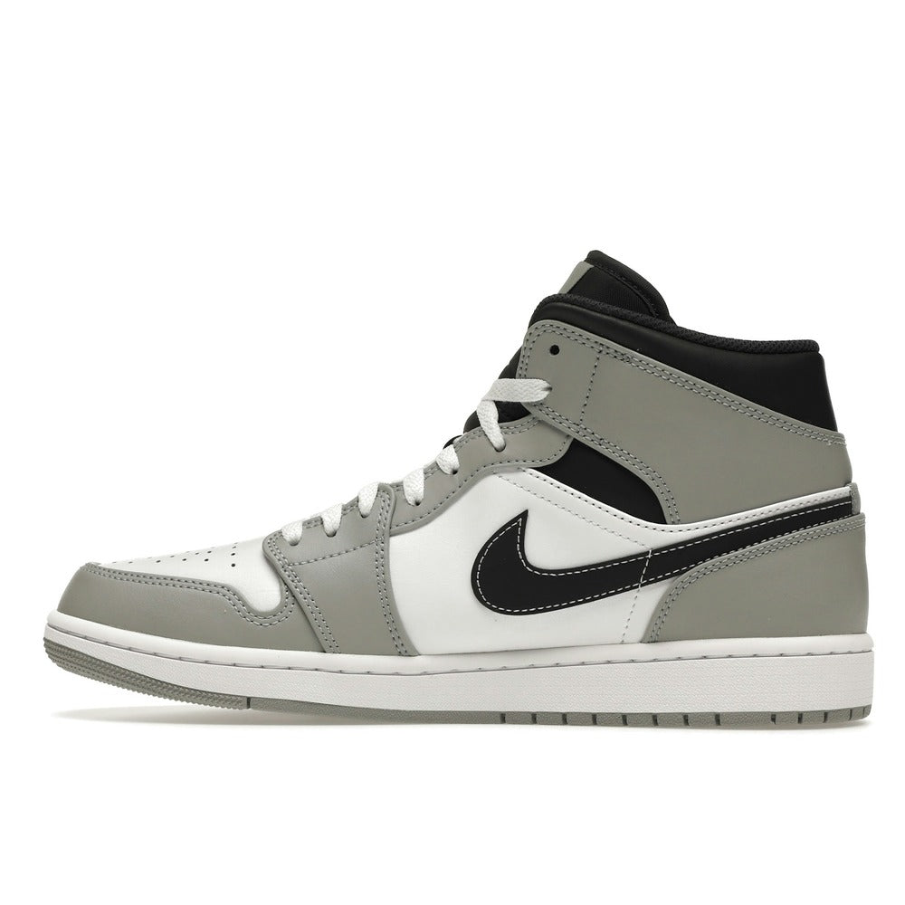 Air Jordan 1 Mid Light Smoke Grey-White-Black 554724-078