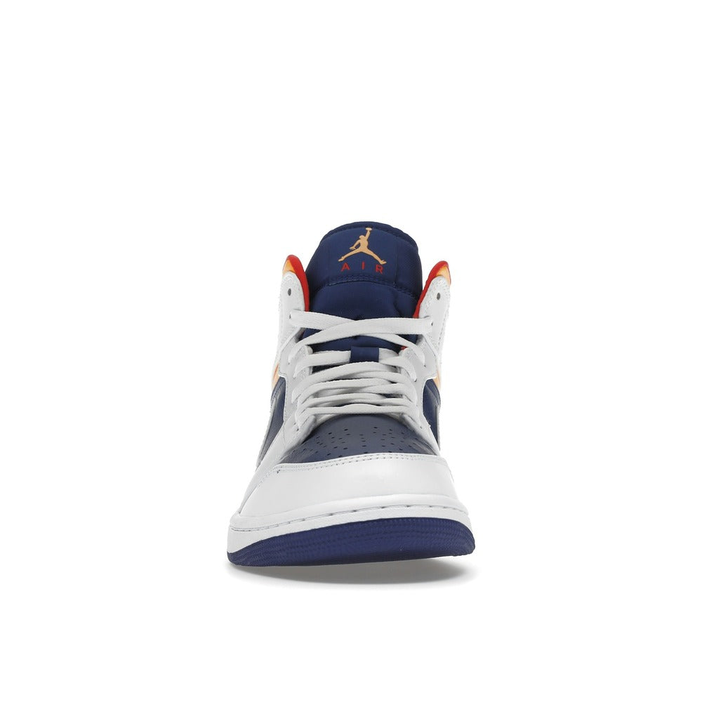 Air Jordan 1 Mid White-Deep Royal Blue-Laser Orange 554724-131