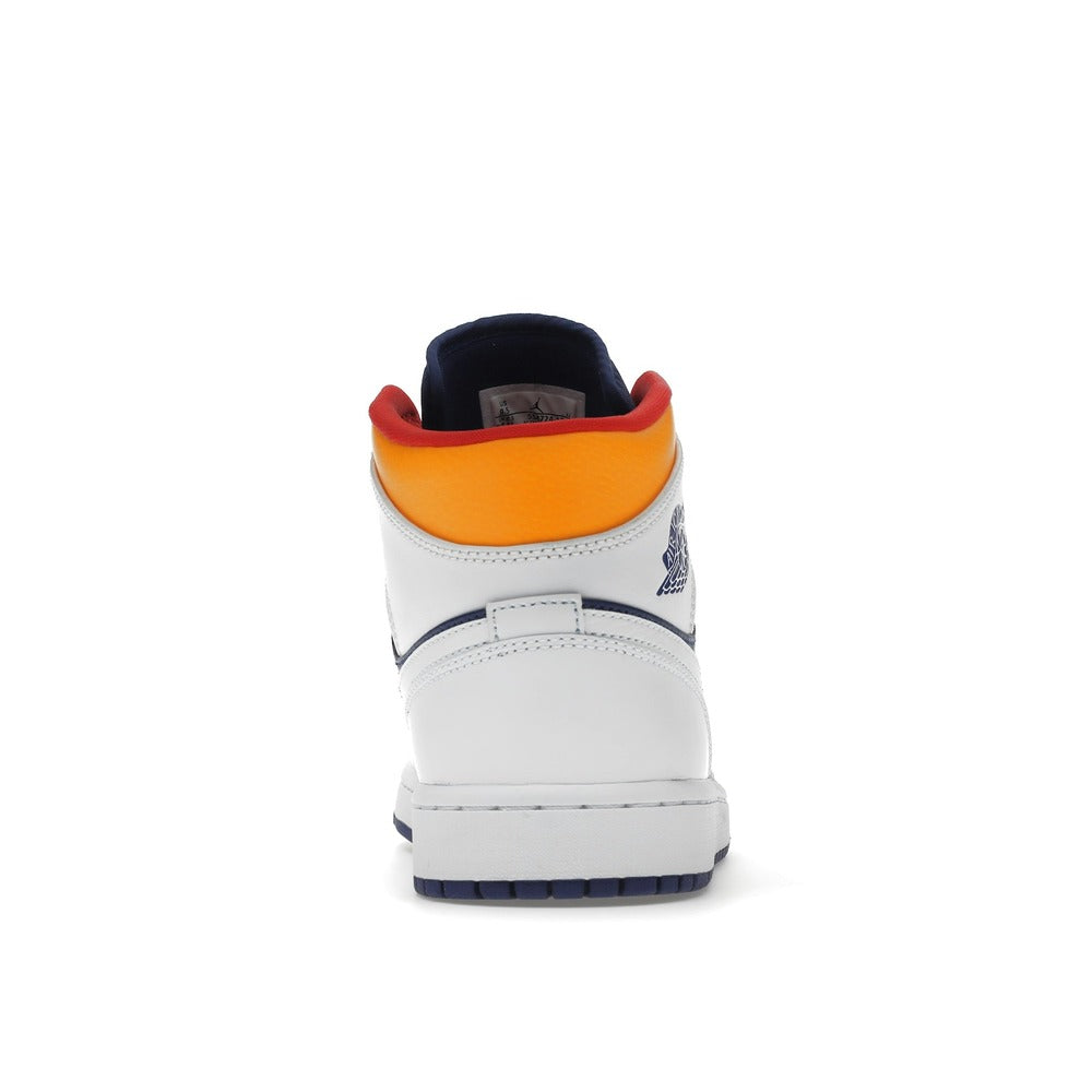 Air Jordan 1 Mid White-Deep Royal Blue-Laser Orange 554724-131